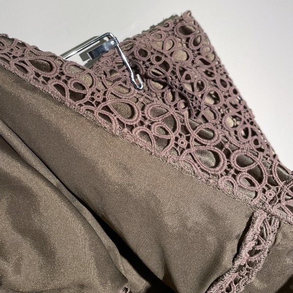 Jones New York | BROWN LACE SKIRT - Picture 3 of 4